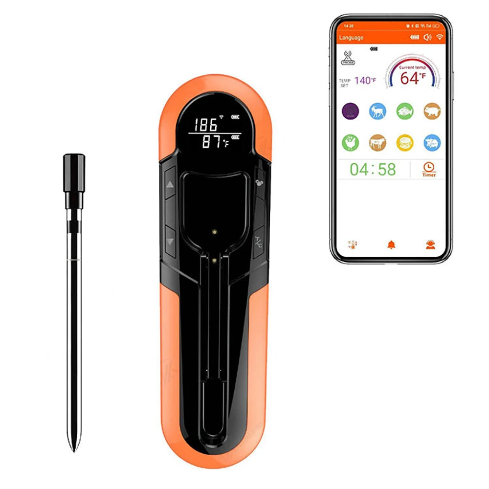 (image for) -4°F to 212°F Bluetooth Wireless Meat Steak Food Electronic Thermometer Grill Probe Smart Meat Food Kitchen Wireless Grill Thermometer
