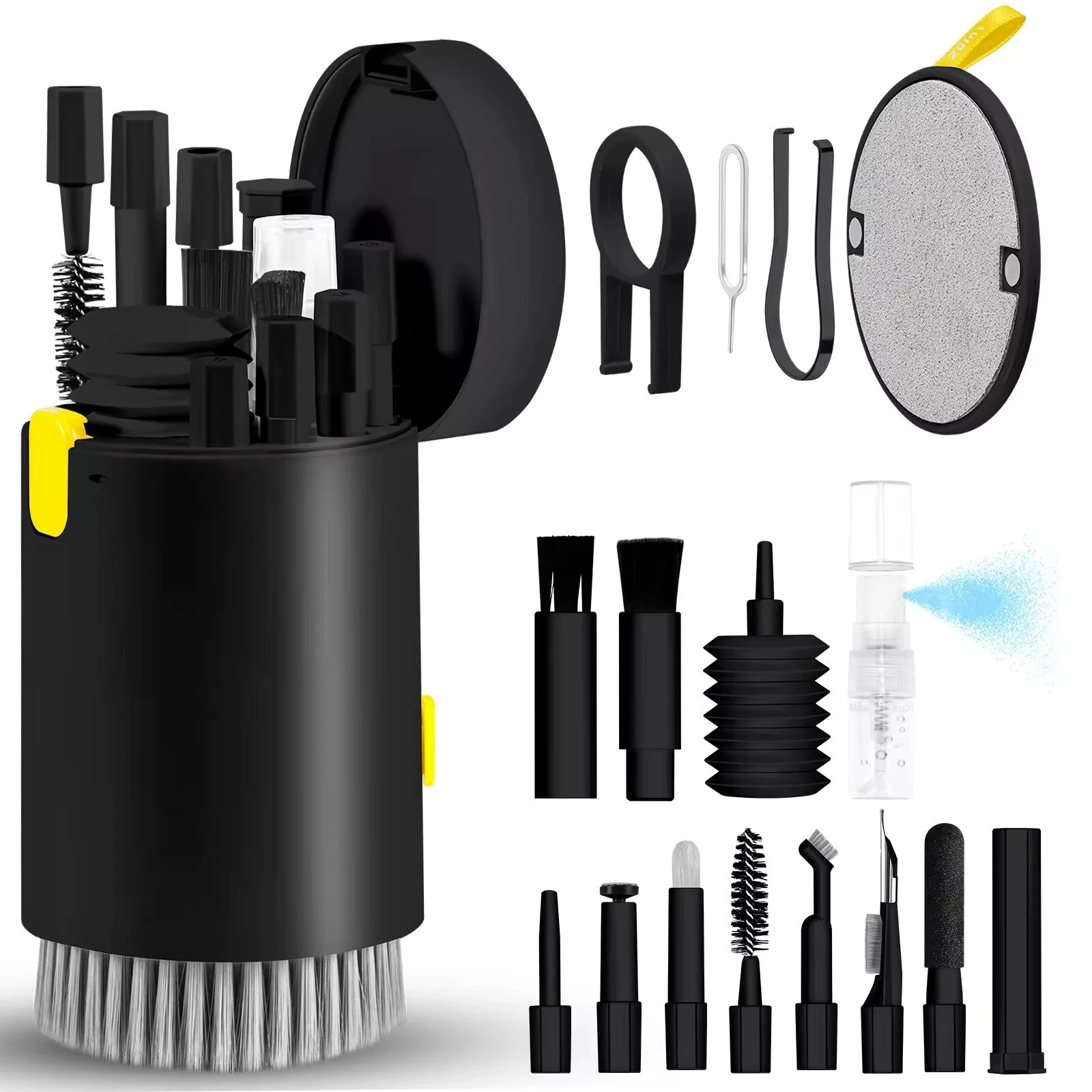 (image for) 20-in-1 Phone Computer Keyboard Cleaning Tool Kit Computer Keyboard Cleaning Brush Kit Cleaning Pen for Tablet Camera Phones Headphones Cleaning Tools Key Puller