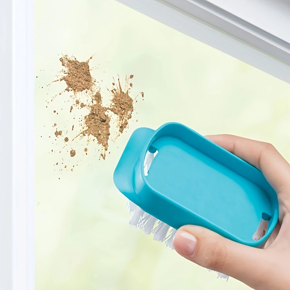 (image for) 4-in-1 Home Glass Cleaning Brush Glass Cleaning Brush Multi-function Window Cleaner Creative Household Cleaning Tools Suitable for Bathroom Mirror Window Glass Tile