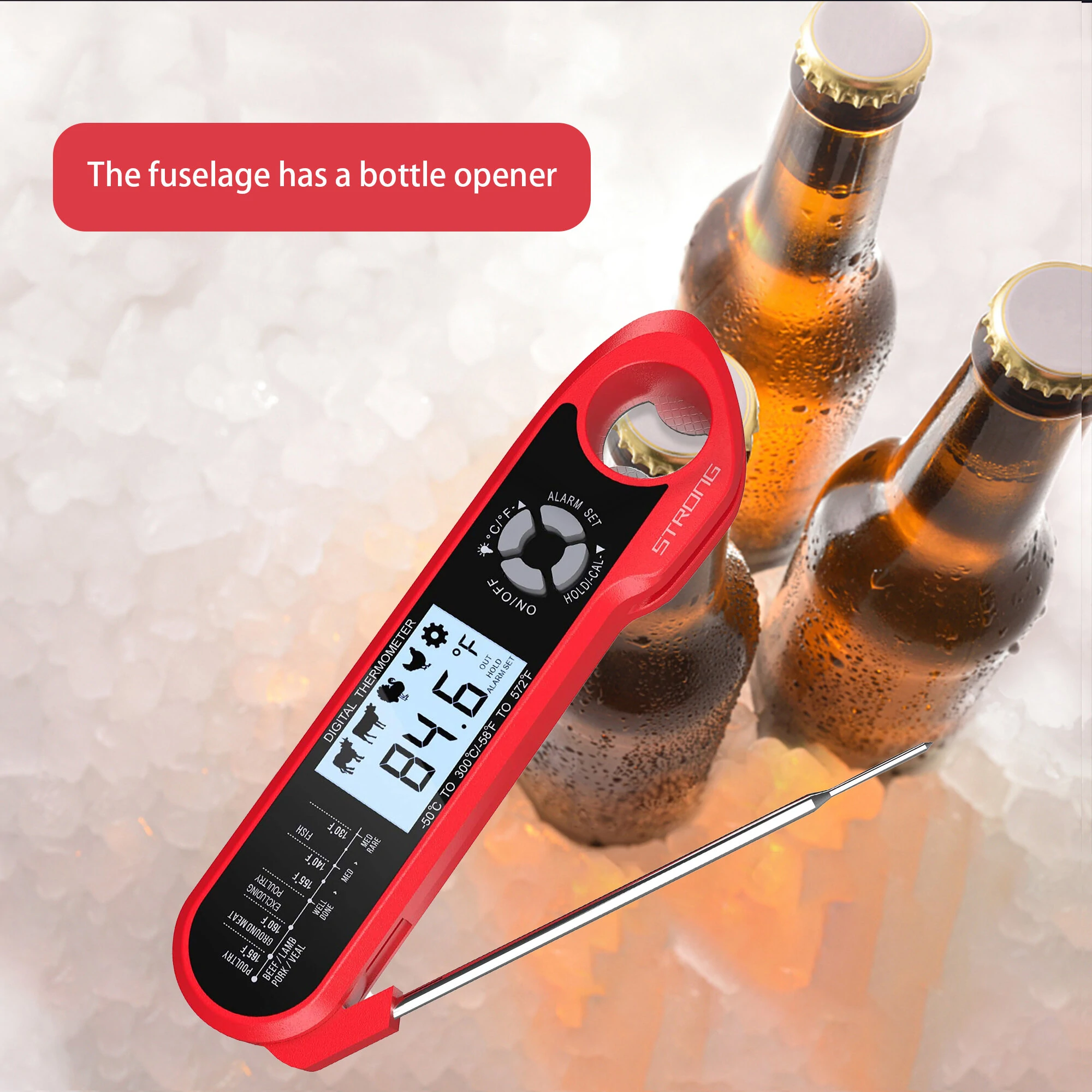 (image for) AGSIVO Dual Probes Fast Instant Read Digital Food Meat Thermometer Waterproof For BBQ Kitchen Cooking Grilling