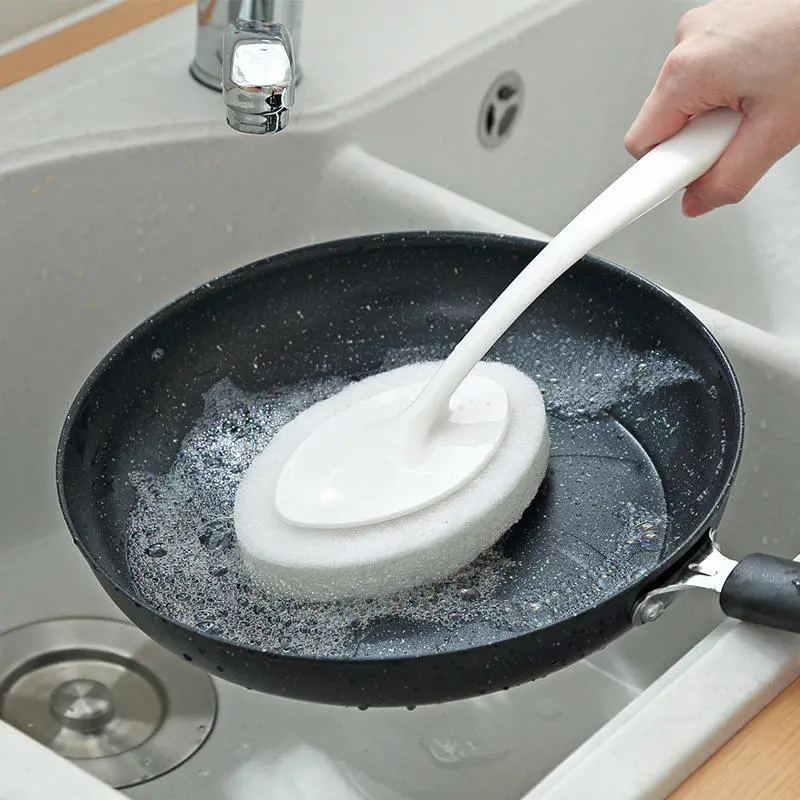 (image for) Honana Home Multifunctional Long Handle Dismountable Hook and Loop Design Sponge Cleaning Brush