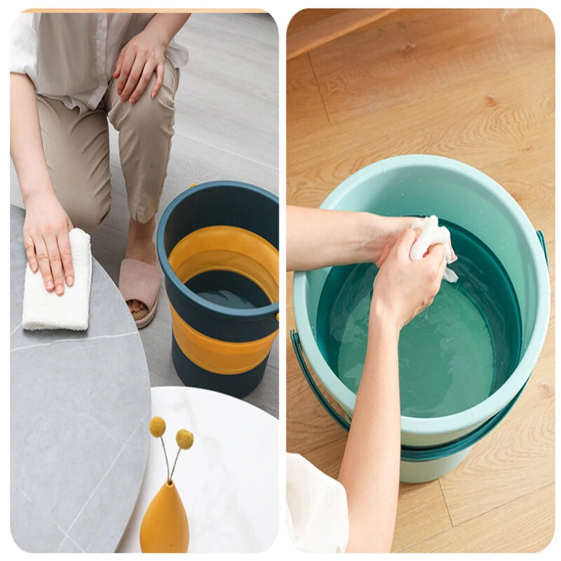 (image for) Space Saving Collapsible Bucket Foldable Portable Small Plastic Water Supplies for Outdoor Garden Camping Fishing Car Wash